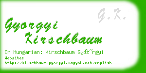 gyorgyi kirschbaum business card